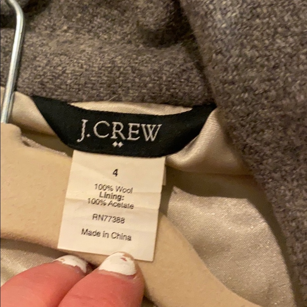 J. Crew Gray Blazer with Brown Buttons - Picture 4 of 9